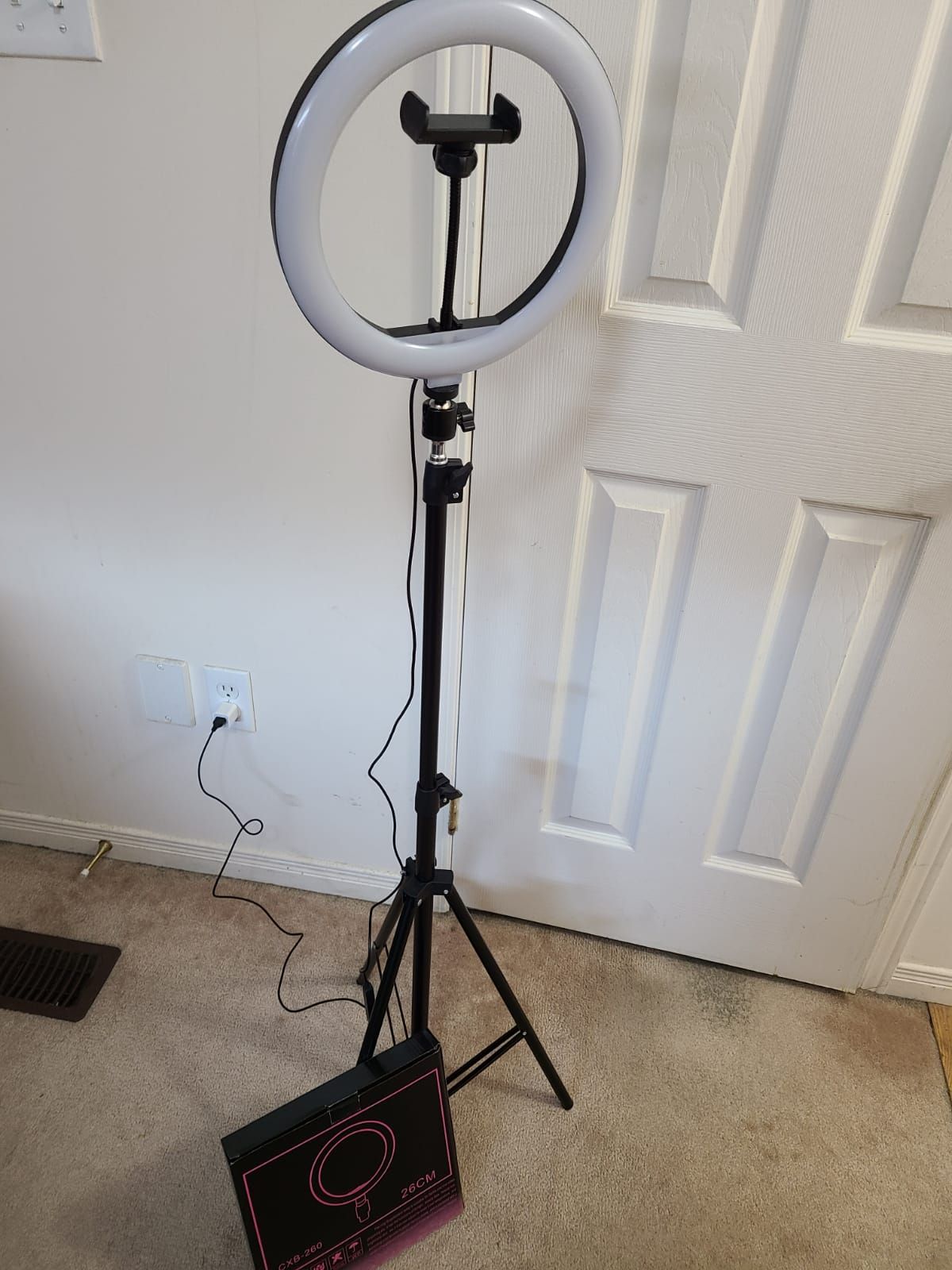 

10 inch 26CM Video Dimmable LED Selfie Ring Light USB lamp Photography with Phone Holder 2.1M tripod stand for Makeup Youtube