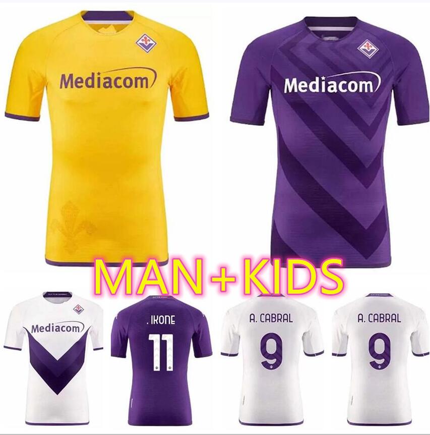 

2022 2023 Fiorentina Soccer jerseys child boys sets Firenze 22 23 football Shirt BIRAGHI MILENKOVlC VLAHOVlC CASTROVILLI C. KOUAME ERICK mens kids kit