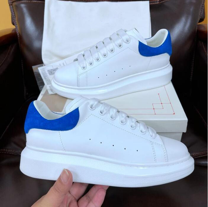 

High Quality casual shoes Designer Shoe classic lace-up Leather Double height Bottom mix color Trainer Golde Women Man street casuals Sneakers trainers, 20