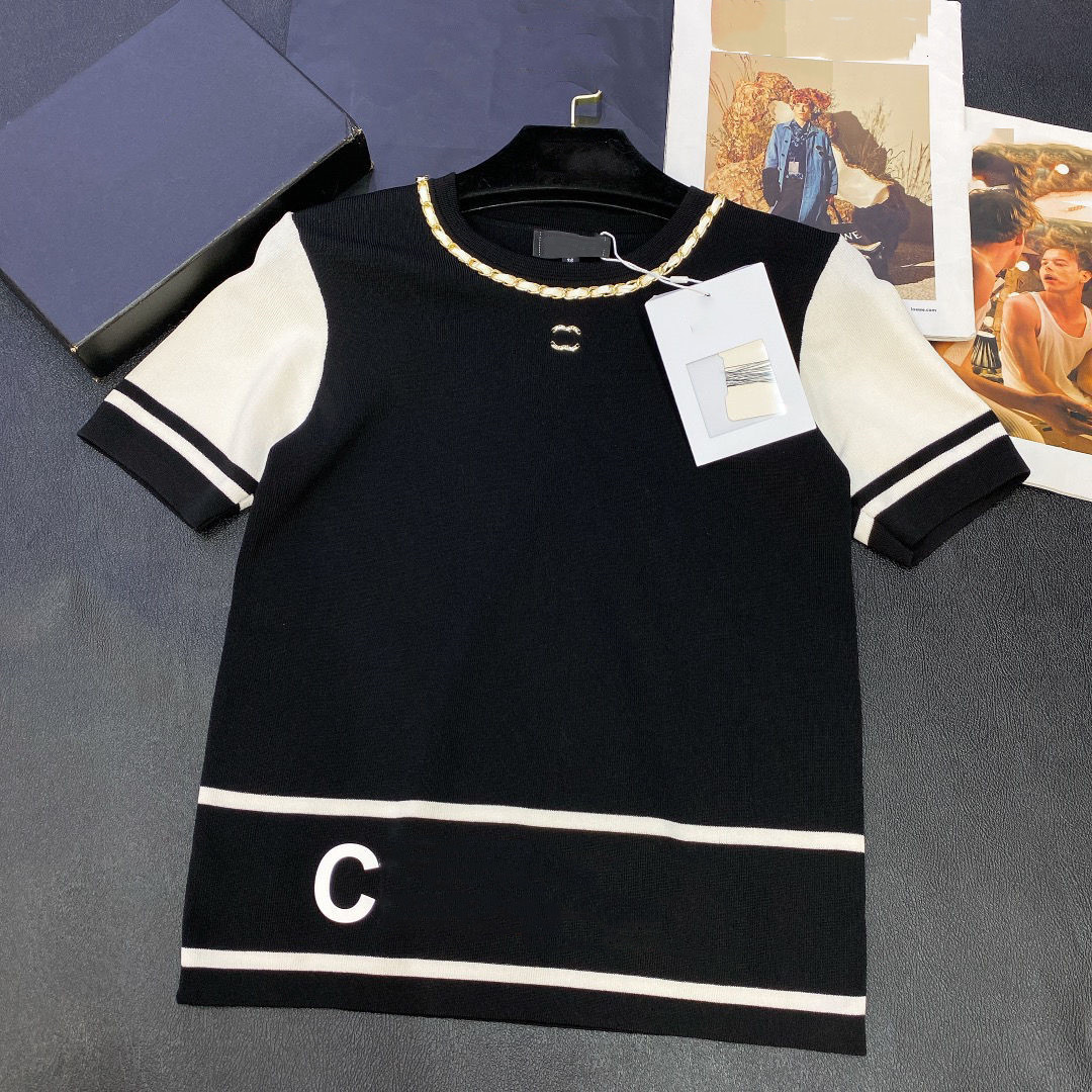 Designer t-shirt pour femmes pour femmes chemises Vêtements femme avec lettre et short de chaîne dorée tshirts d'été à manches courtes à manches