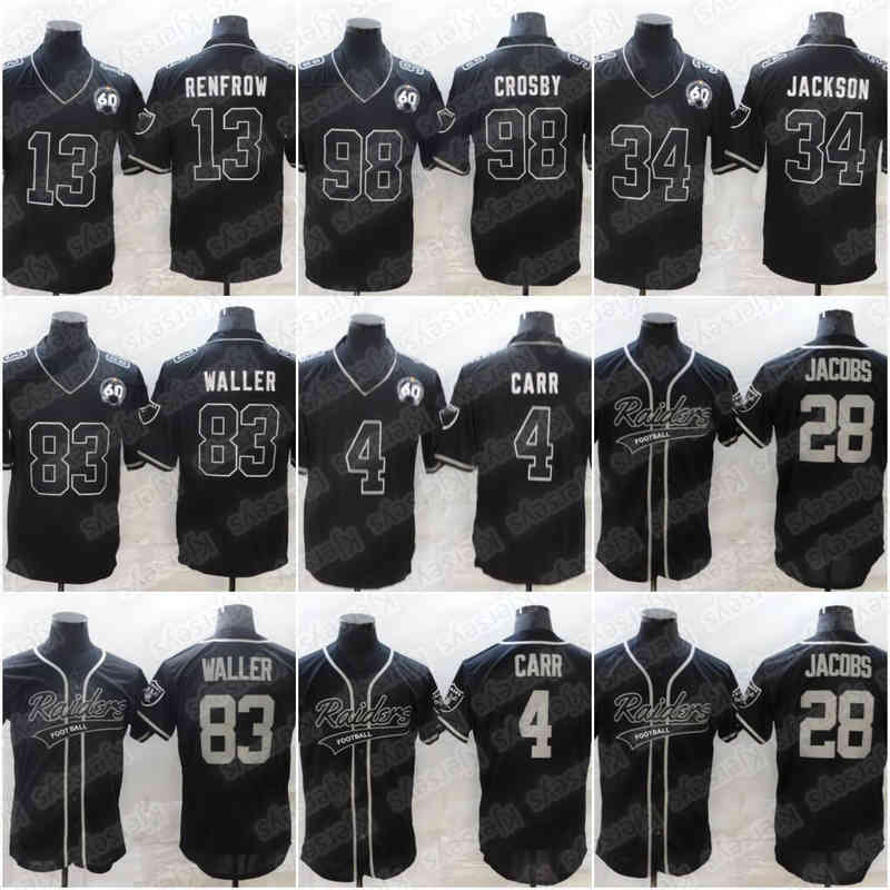 

Rugby Jackson 34 Baseball Bo joint jersey 83 Darren Waller 4 Derek Carr 98 CROSBY 13 RENFROW 28 Josh Jacobs jerseys Customize any number and, 28 jacobs