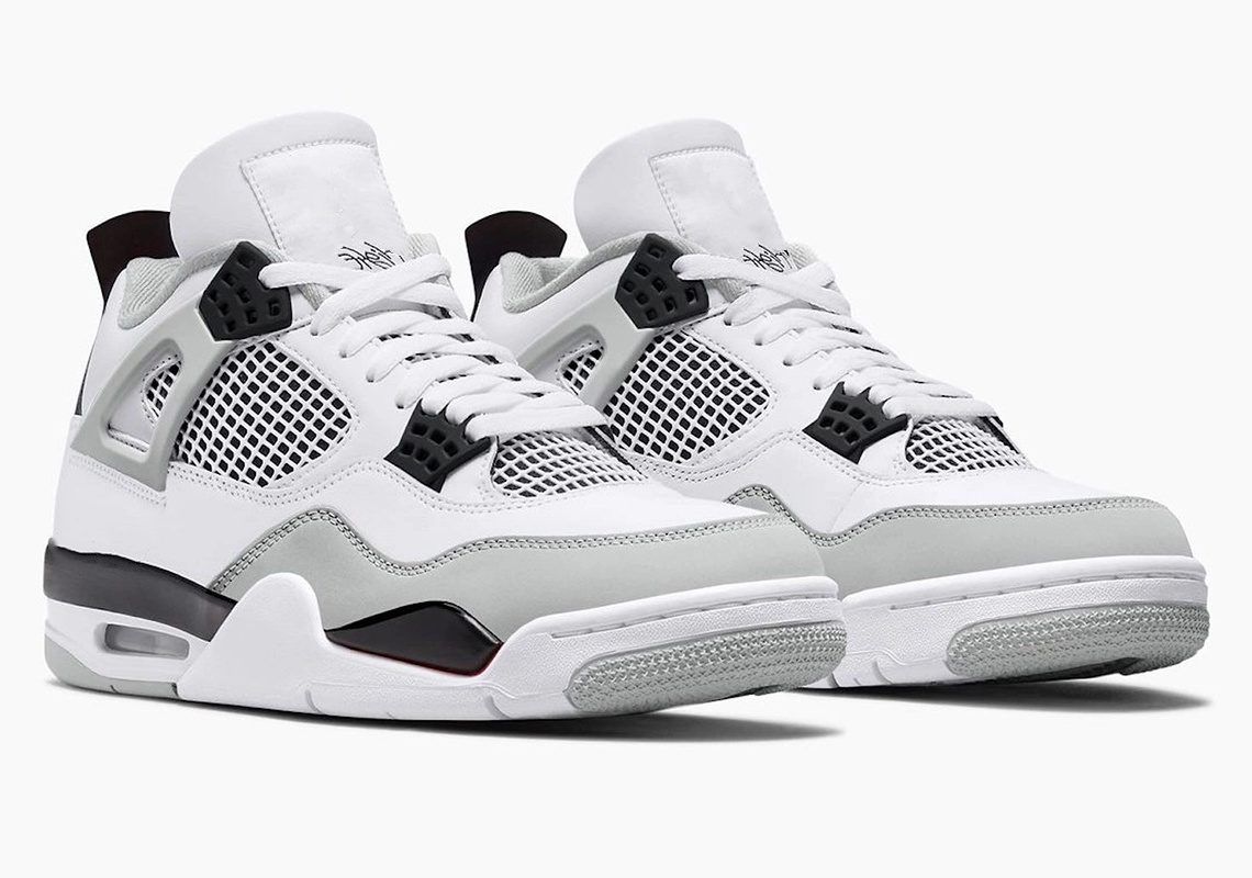 

Shoes 4 Military Black Basketball White Black Neutral Grey Jumpman IV Designer Sports Sneakers Size US5.5-12 With
