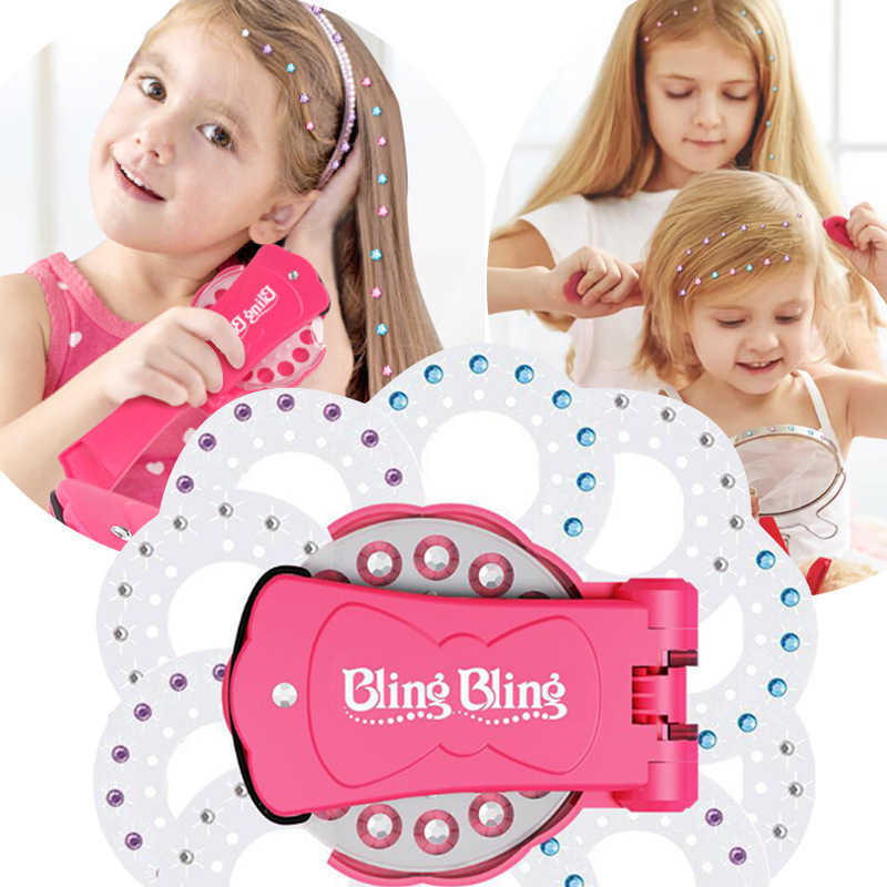 180 Gems Kit Bling Deluxe Set Playing House Toy Makeup Play Glass Crystal Diamonds Art Decoration DIY Girls Hair Design Shoes Sticker-image-761085421