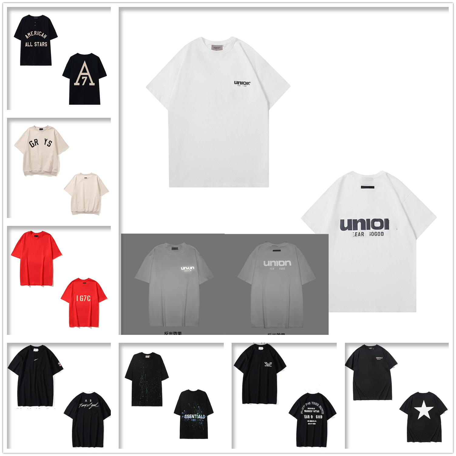 

Men laser t shirt Tech Fleeces reflective women T-Shirts three-dimensional silicone letters short sleeve high street tide brand loose Season 7 Celebrity Style C01, 1pcs button