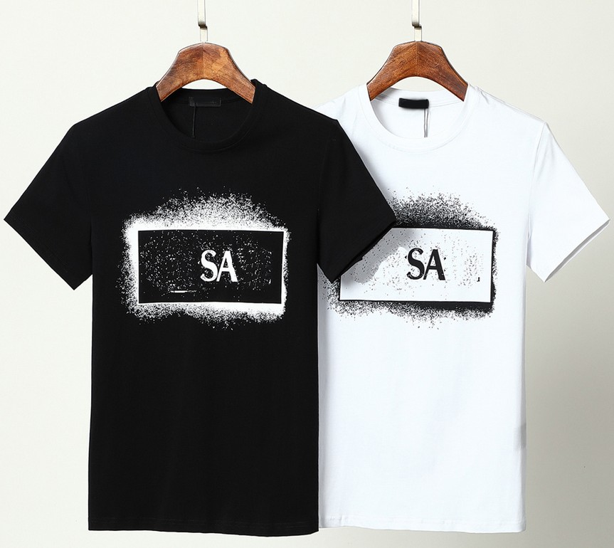 

Fashion Designer Mens T Shirt High Quality Newest Womens Letter Print Short Sleeve Round Neck Cotton Tees Polo Size04, White