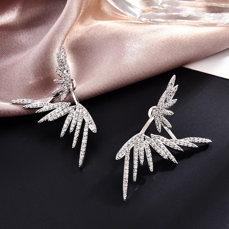 

Dangle & Chandelier Japan South Korea Fashion Jewelry Personality Irregular Full Crystal Wing Earrings Hook For Women GiftDangle