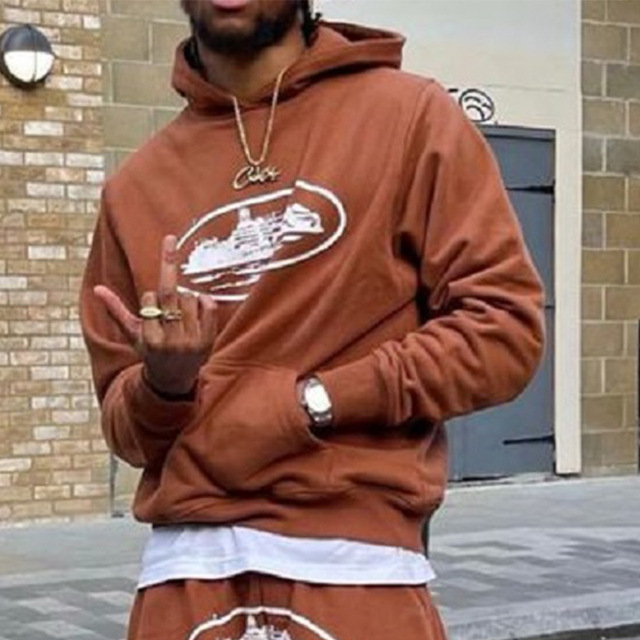 

Luxury Designer Overalls Men's High Street Hip Hop Loose Straight Pants White Logo Trousers Couple Jogging, Brown trousers