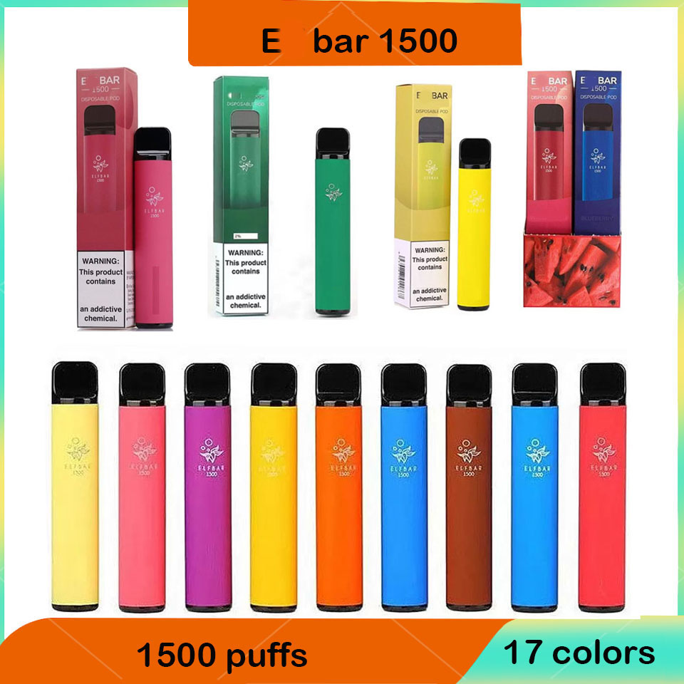 

Elfbars Elf Bars 1500 Disposable E Cigarette Starter Kit Strength 2% 850mAh Battery Vape Pen bar Device 4.8ml Pre-filled Pods Cartridges Elfbars Vapes