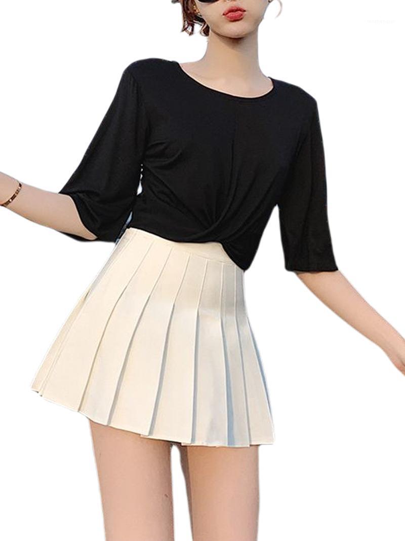

Women' Solid Color Mini Skirt, Sexy Pleated Skirt Skirts