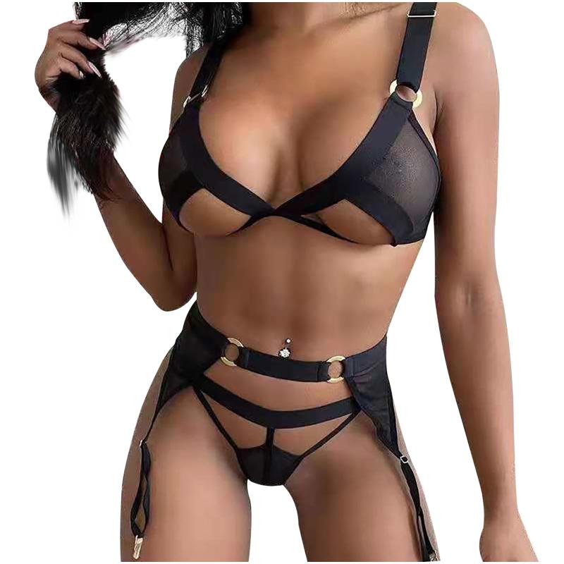 Ensembles de soutiens-gorge Ensemble de lingerie sexy pour femmes Pyjamas Lenceria Sensual Soutien-gorge et culotte de haute qualité 2 pièces Exo