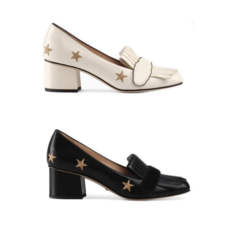 

women high heels Top Marmont pumps Embroidered pumps Thick High heel shoes with charming Tassel black Girl Party shoes wedding size US4-11 NO28, 5cm beige