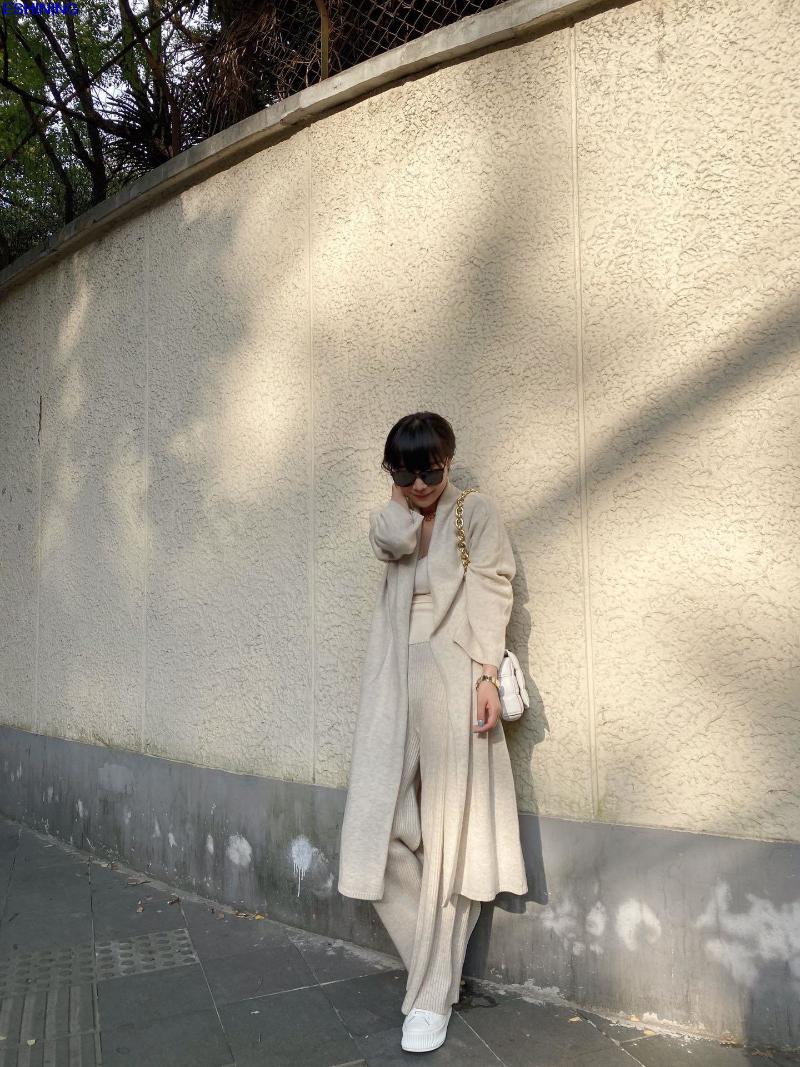 

Women' Knits & Tees The 202 Cashmere Cardigan All Its Soft Warm Trench Coat Elegant FashionWomen, Ivory