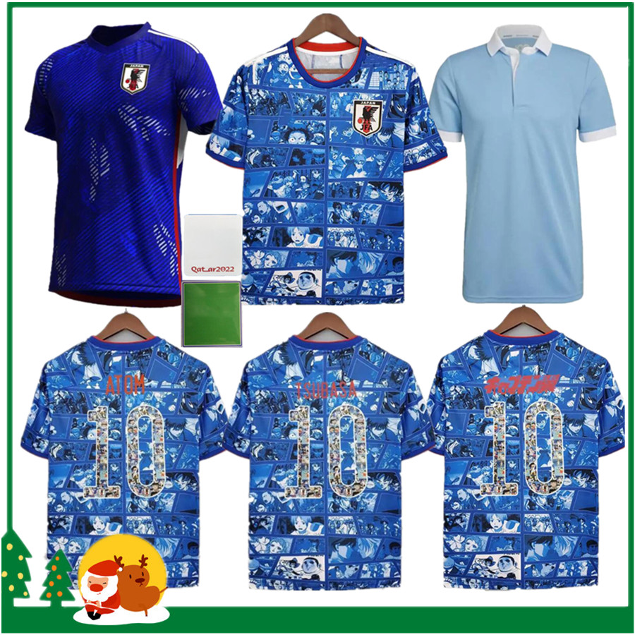 

2022 2023 Japan Soccer Jerseys ATOM TSUBASA HONDA ENDO YOSHIDA KAMADA MINAMINO HARAGUCHI YAMAGUCHI OSAKO 22 23 kids kit Men women football shirts, 2022 japan home
