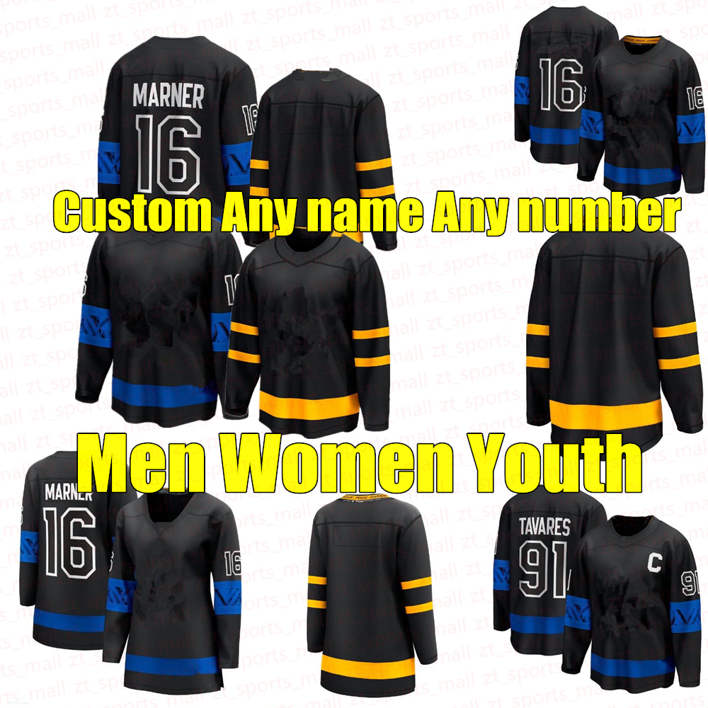 

Alternate Reversible Black Hockey Jersey Auston Matthews John Tavares Mitchell Marner William Nylander Morgan Rielly Blue Arenas Reverse Retro Heritage Classic, Men