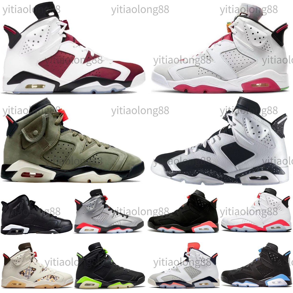 

'10-15 Day Delivery High Basketball Shoes Bordeaux 6s Mint Foam Electric Green Midnight Navy DMP UNC Cactus Tinker Men's Coach Spare Hare Fashion Athletic Sneakers, Box