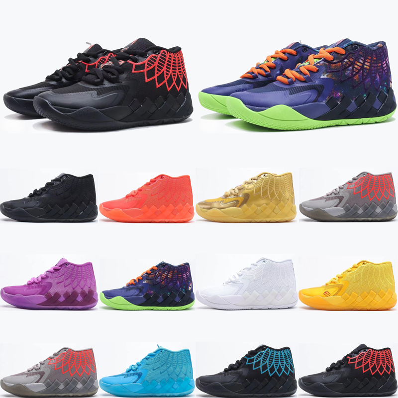 

AAA Outdoor Shoes Sandals Rick And Morty MB.01 Men Basketball Shoes Black Blast Galaxy Mens Trainers Sports Sneakers