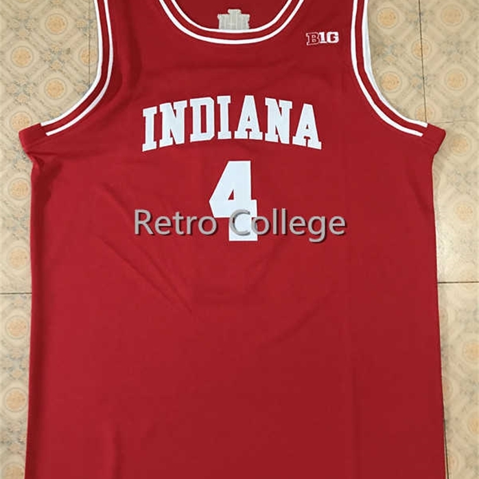 

Sjzl98 Indiana Hoosiers 4 Victor Oladipo basketball jersey throwback Stitche Embroidery jerseys Custom any Number and name, Red