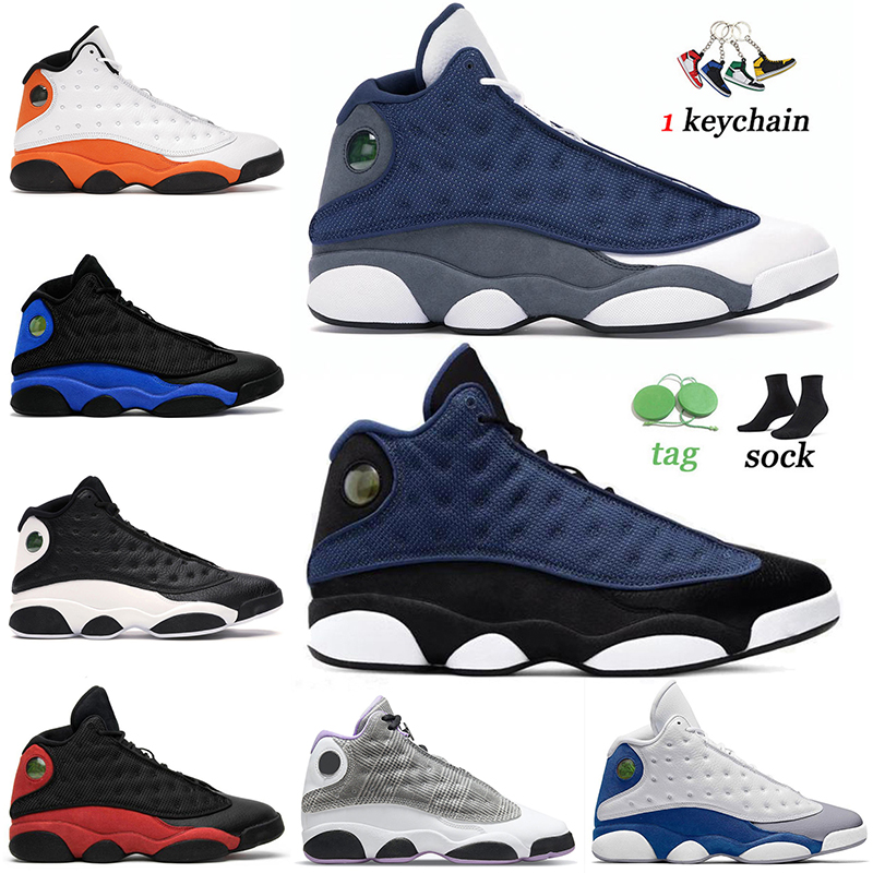 

High Quality 13s Mens Women Basketball Shoes Jumpman 13 Sports Flint Brave Blue Starfish Hyper Royal Reverse He Got Game Bred Houndstooth Trainers Sneakers Size 36-47, D7 hyper royal 40-47