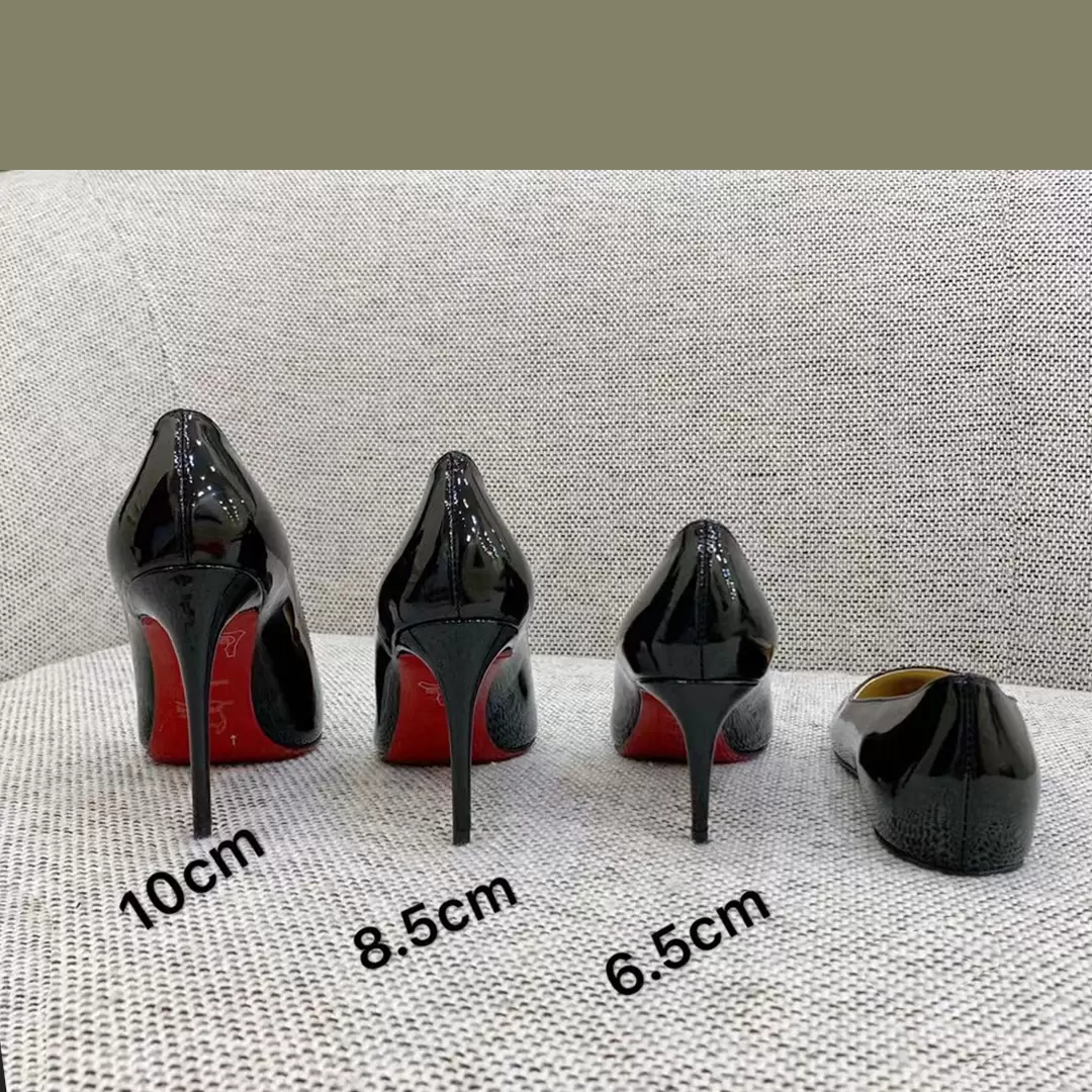 

luxurys Designers Heels women Dress Shoes Red Bottoms Heel Sandals Classic versatile party wedding shoe Patent leather high-heel 6.5cm 8.5cm comfortable Sandal nice, Nude+8.5cm