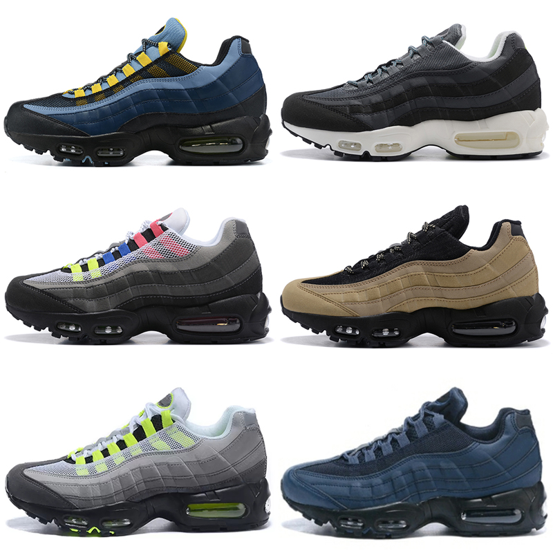 

Men Running Shoes Classic Black Green White Multi Mens Trainers Sports Sneakers size 40-46, As photo 1