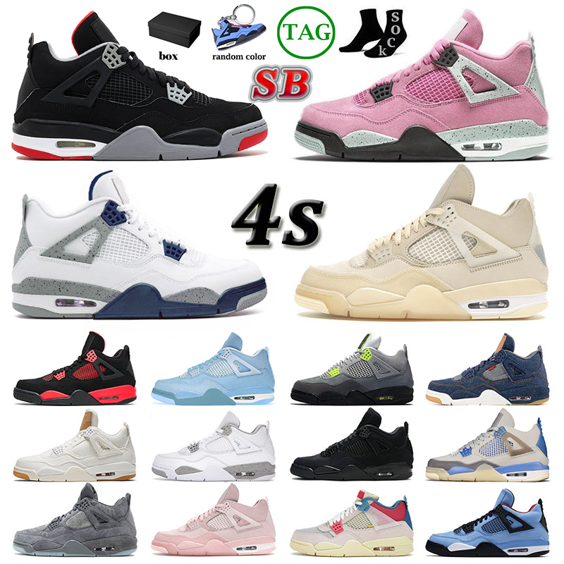 

Midnight Navy 4 Jorden4s Mens Womens Jumpman Basketball Shoes Jorda Jorden 4s Cactus Jack IV Retro Military Black Cat Blue Thunder Sail Pink Sneakers Big Size 13, 40-47 oklahoma sooners