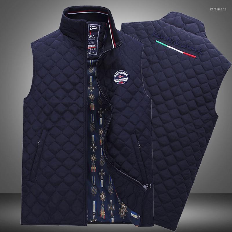 

Men's Vests Brand Cotton Padded Thicken Waistcoat Autumn Casual Jacket Sleeveless Vest High Quality Winter Stand Collar Top Kare22, Cotton vest-88106