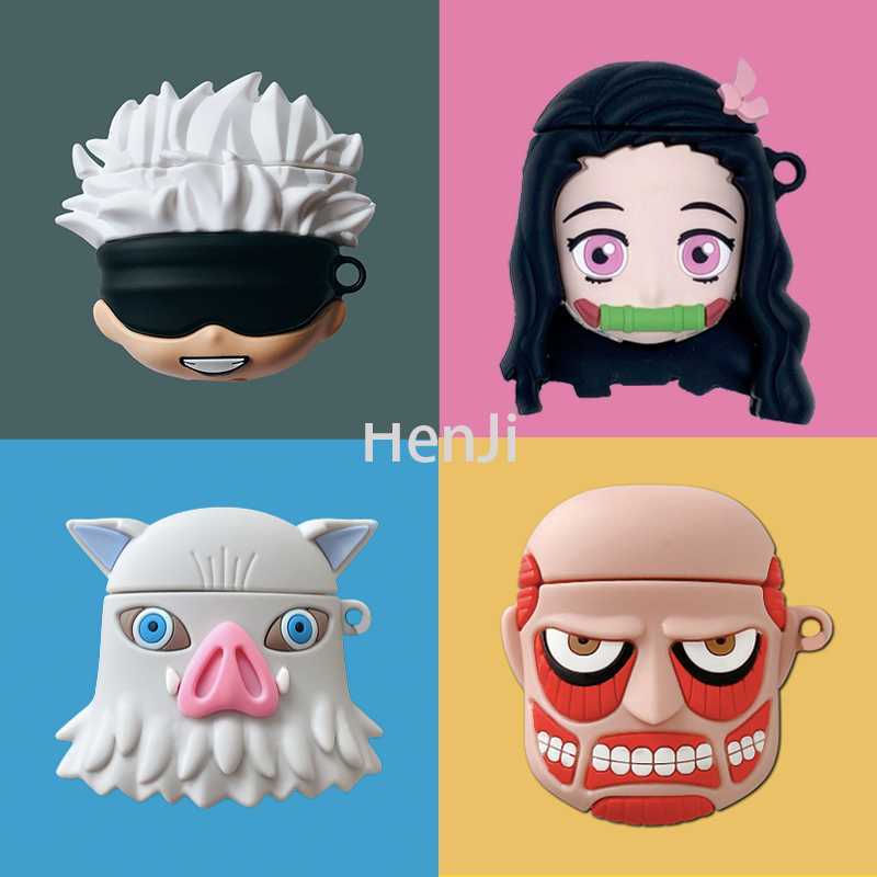 Anime Cartoon beautiful girl 3D case for AirPods 1 2 pro charging box soft silicone Wireless bluetooth earphone protective cover
