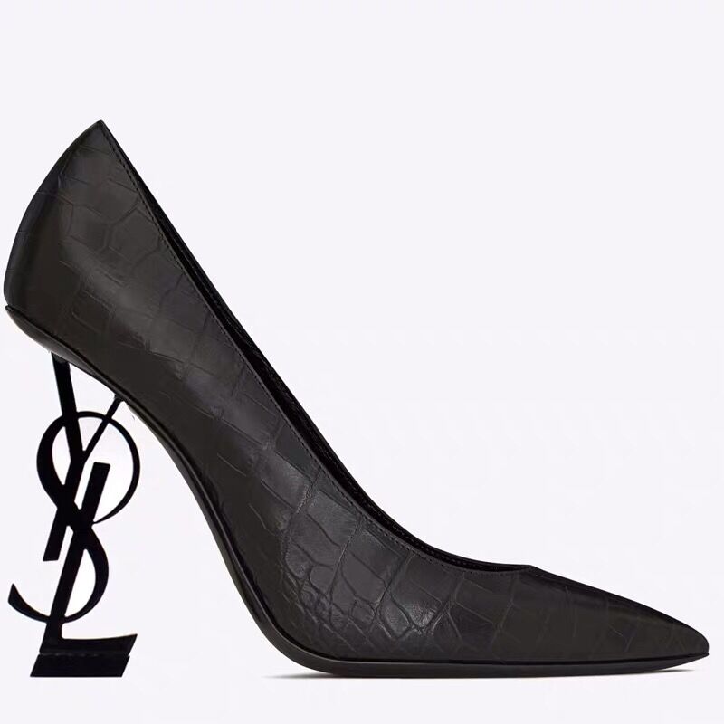 Women Dress Shoes Scandal High-heeled Shoe 10cm Heels Black Golden Gold Wedding Bottoms B0012-image-756492907