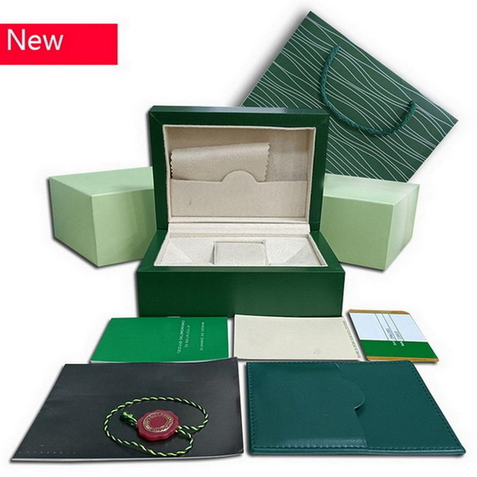 

Rolex boxes High quality Green U1 Watch box Cases Paper bags certificate Original Boxs for Wooden Men mens Watches Gift bags Acces204A