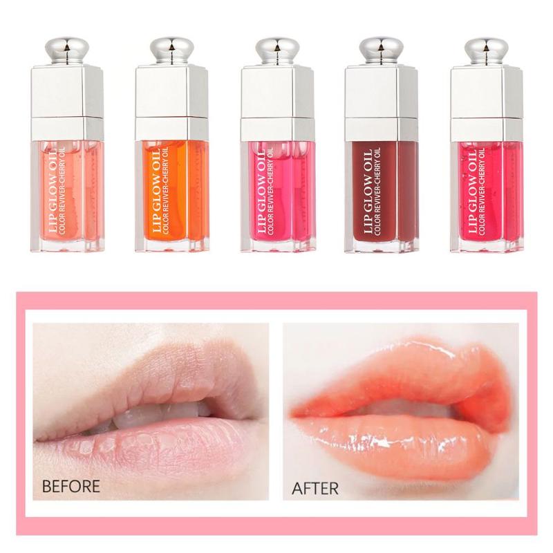 

Lip Gloss Fashion 6ml Crystal Jelly Moisturizing Oil Plumping Sexy Plump Glow Tinted Plumper Lips MakeupLip, Pink