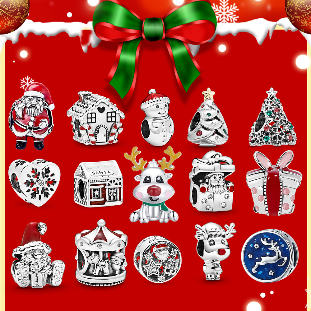 925 Sterling Silver charm Gingerbread house Bead Shiny Zircon Fit Pandora for women bracelet-image-757490826