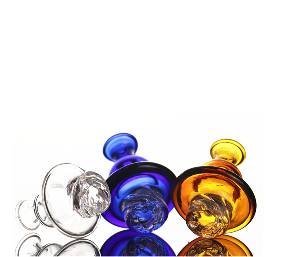 

Cyclone Spinning Glass Carb Caps Glass Cap For 25mm flat top banger Dome with a Spinning Air Hole Terp Pearl Quartz Banger Nail