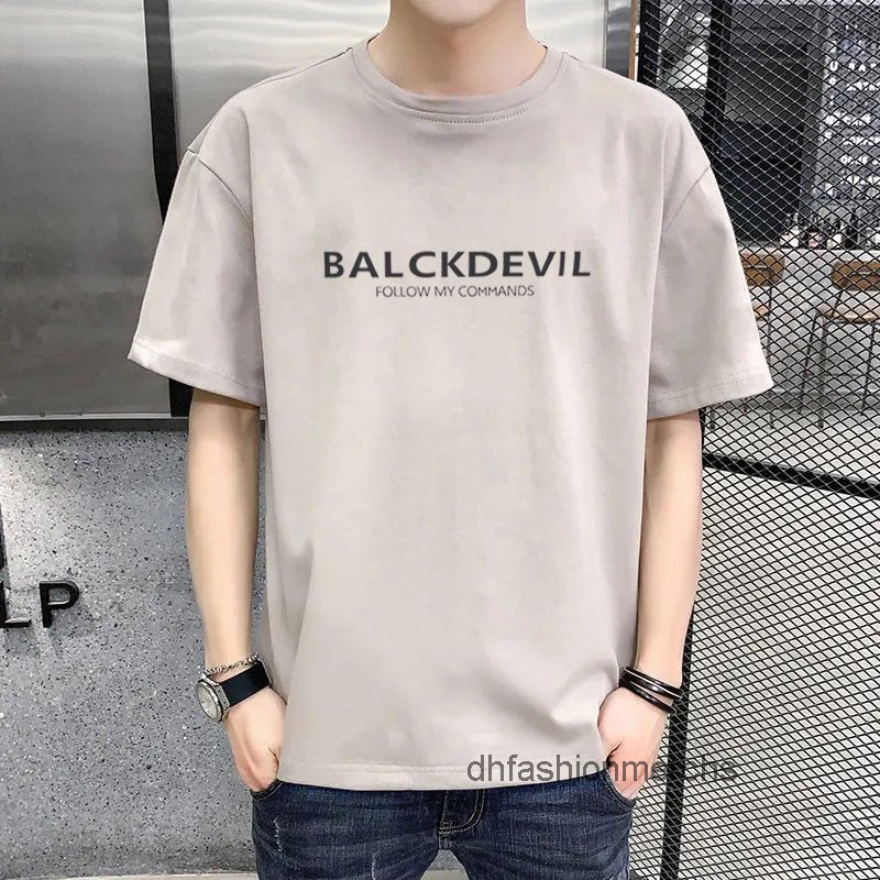 

designer t shirt new boys' short sleeved tshirts loose tshirts brand youth mens top summer clothes, Bl bar blue
