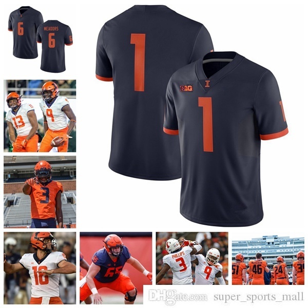 

NCAA Illinois Fighting Illini College Football Jerseys Jake Hansen Jersey Donny Navarro Matt Robinson Rashard Mendenhall Jerseys Custom Stitched shirt, Mens white