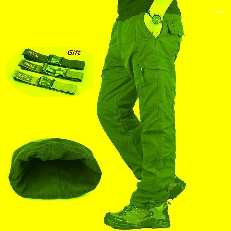 

Men's Winter Fleece Liner Thick Cargo Pants Casual Warm Baggy Cotton Waterproof Trousers Male Military Camouflage Tactical, Black