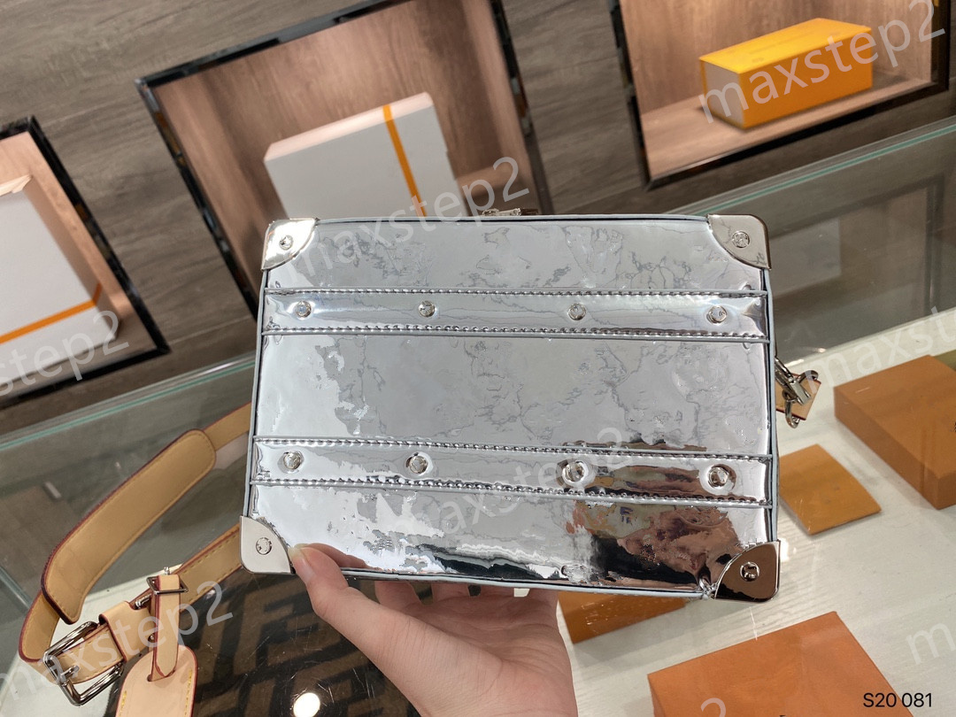 

M45885 HANDLE TRUNK Fall-Winter Men bag Luxury Designer Messenger Purse Canvas Silver-color hardware Cowhide Leather Handbag ShoulderBag