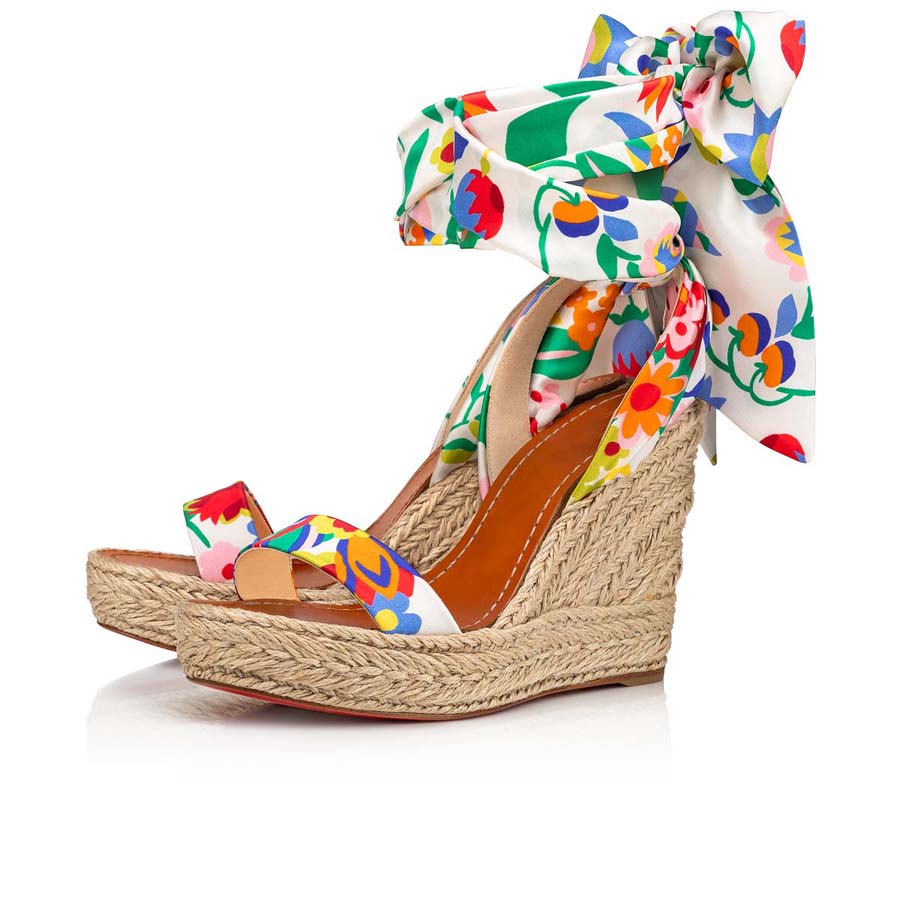 

Fashion-Summer sandal pump wedges shoes high heels Monica Du Desert Gabardine Red Sole Espadrilles platform pumps ankle strap dress shoe