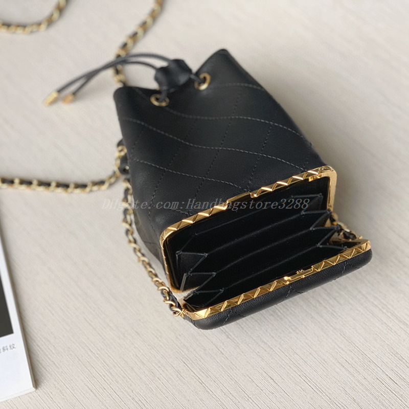 

10A Sheepskin Bags New style 22 Diamond Lattice Designer Luxurious Shoulder Bag Lady Handbag High quality Chains Leather Woman Purses Wholesale Card Holder Wallet, Moisture proof beads