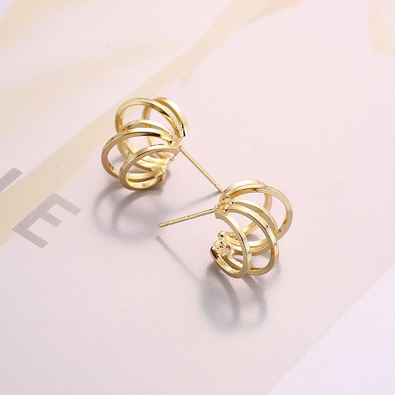 

Clip-on & Screw Back Multi Thread C-Shaped Earrings Claw Cuff For Women Gold Hoop Jewelry Gift Gilrs Clip On EarringsClip-on