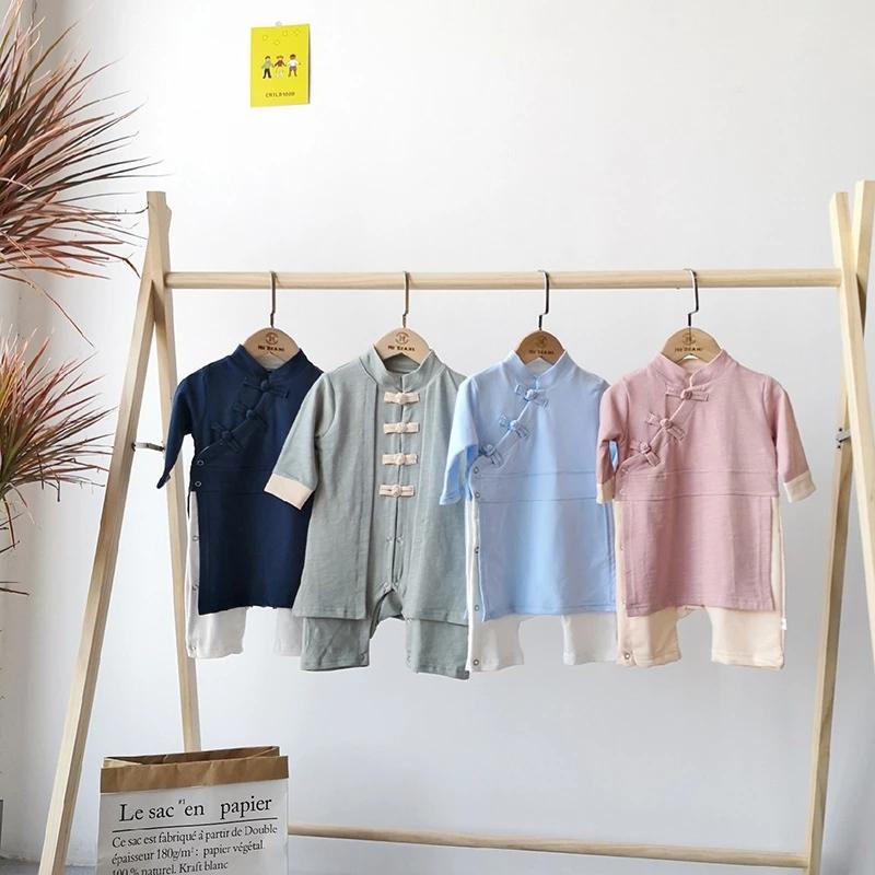 

Ethnic Clothing Chinese Garment Traditional Clothes Hanfu For Infant Girls Boys Jumpsuit Year Birthday Gift Christmas Longsleeve