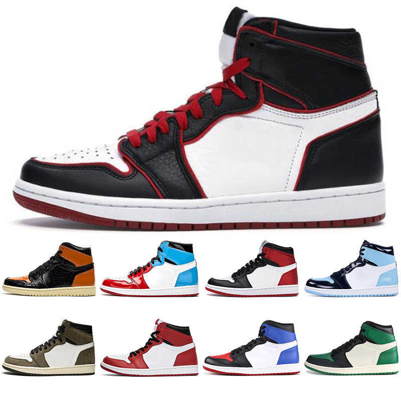 2022 Top 1 1s Chaussures de basket-ball pour femmes pour hommes AJ Rust Shadow Bred Patent Court Purple Pateten Satin Snake Crimson Tint Prototyp