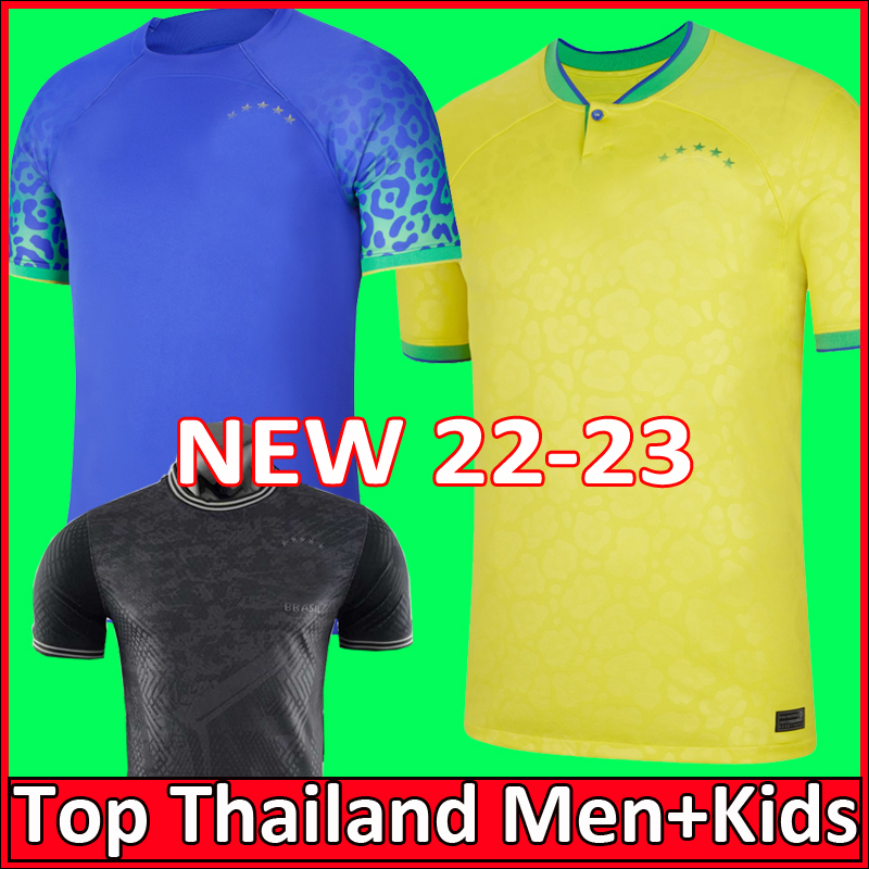 

2022 2023 soccer jersey Camiseta de futbol PAQUETA NERES COUTINHO bRAZILS football shirt FIRMINO JESUS MARCELO PELE brasil 22 23 maillot men kids kit set Uniforms, Kids 23 away