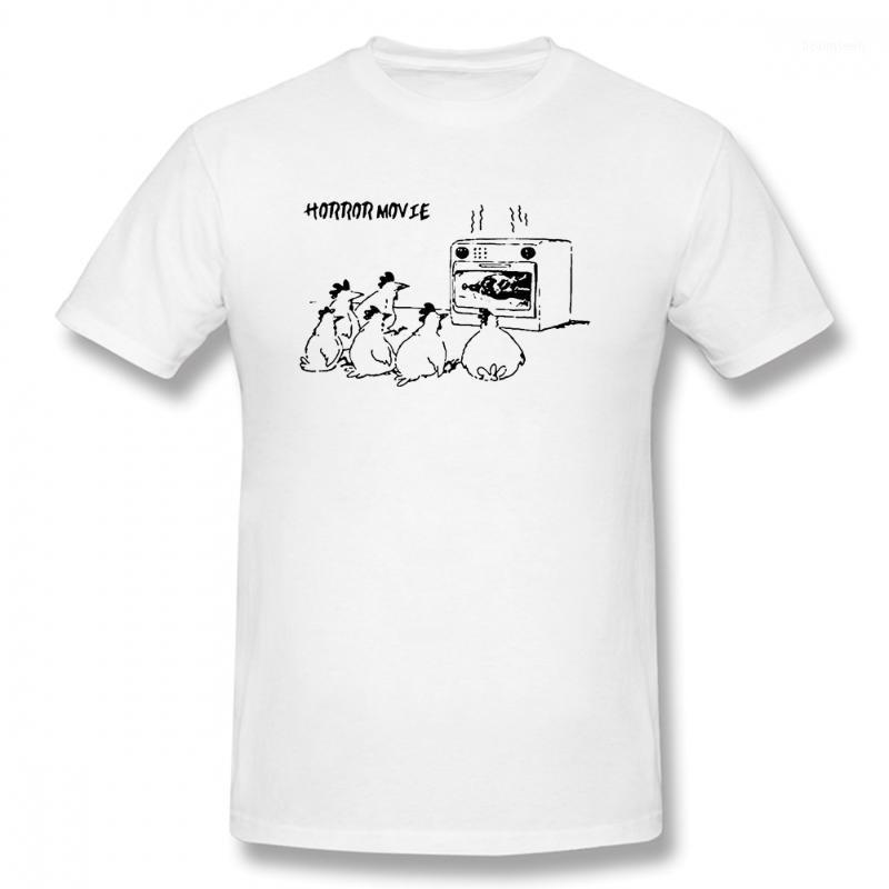 

Men's T-Shirts Funny Horror Movie Chicken T Shirts Graphic Streetwear Short Sleeve Egg To EvolutionTurkey Christmas T-shirt, White