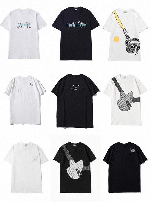 

22ss Summer T shirts Christian Fashion 2022 men casual Tshirts Mens Designer Shirt Man Paris France Street Shorts Sleeve Clothing T-shirts A, White;black
