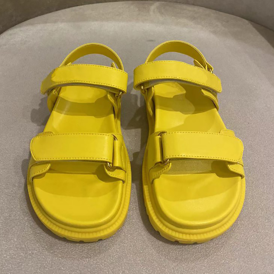 

Parisian casual sandal leather for sophisticated high quality workmanship size 35-44, Yellow