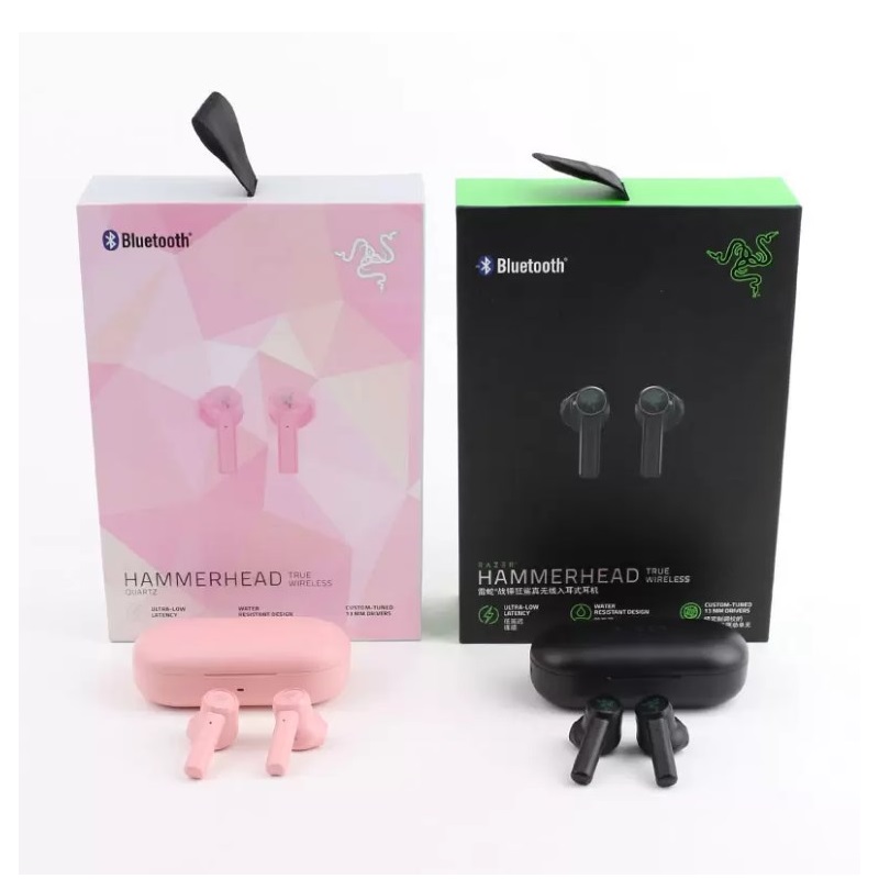 

Razer Hammerhead True Wireless Earbuds Headphones Wireless Earphones In Ear Sport Headsets A+ Quality For Game earphonea13, Pink