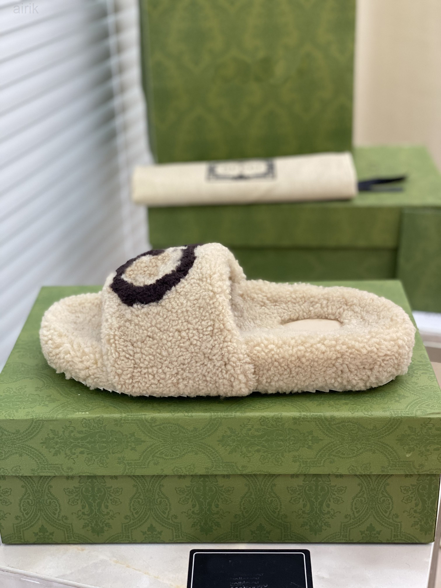 

G Wool Slipper 2022 Luxury Designer Sandals Leather Sole Fashion Classic Comfort Top Quality Italy Craft Shoes A2, Color 2