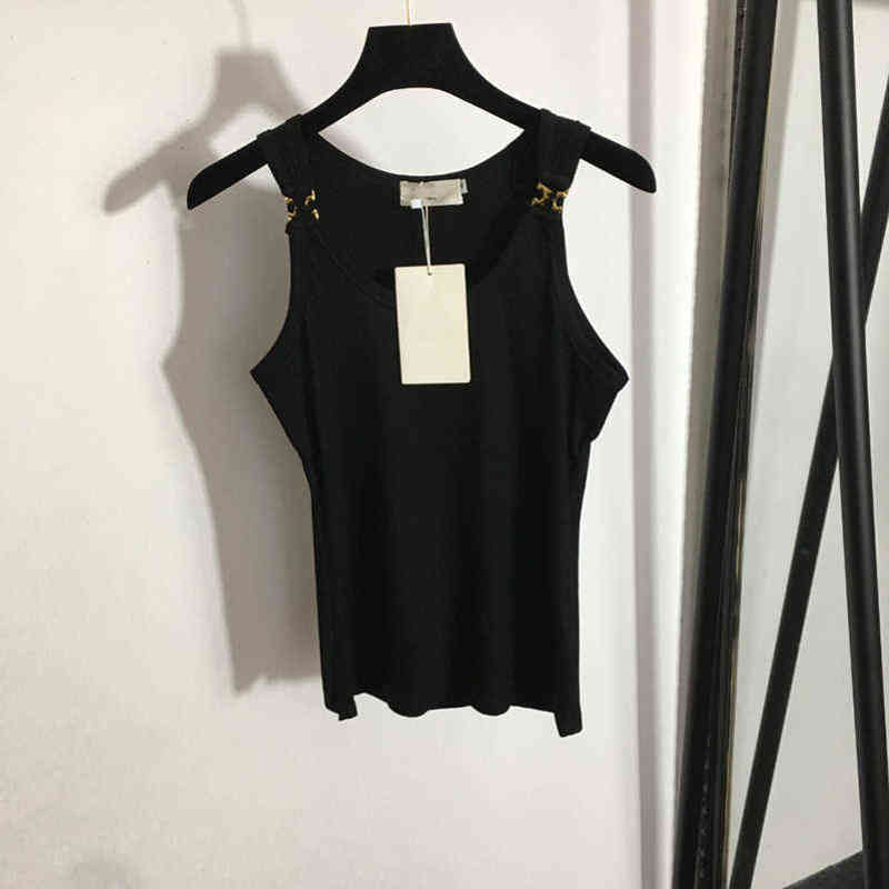 

Summer Cotton Vests Tanks Women Slim Knit Vest Tops Trendy Sleeveless Designer Shirts Girls Sport Tee Clothing, White