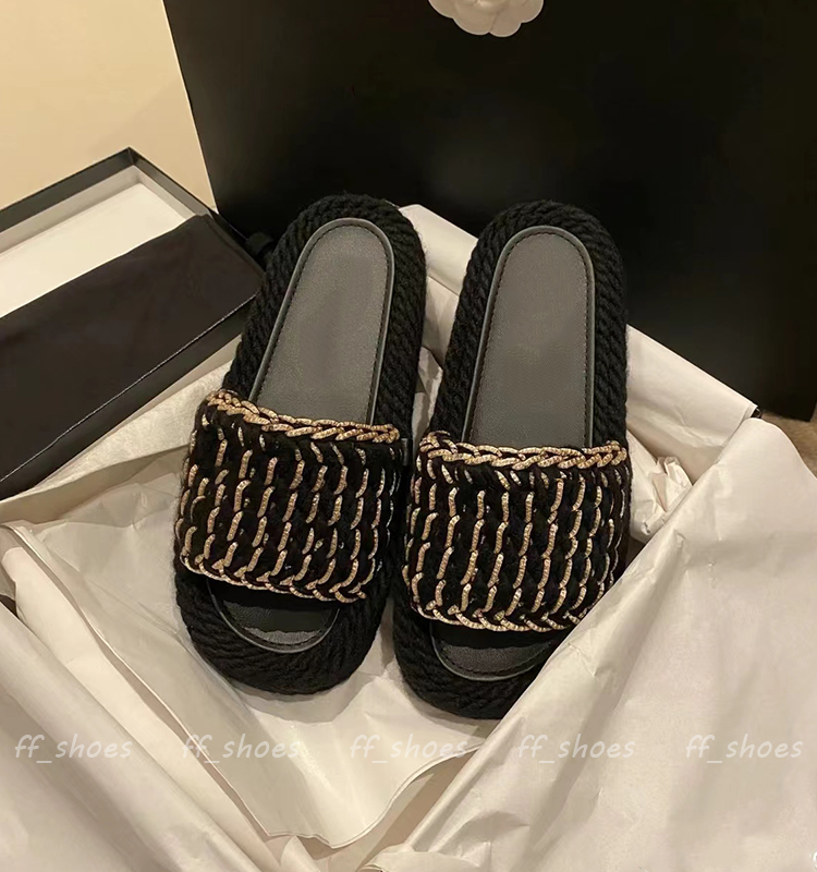 

Women Designers Slippers Slide Socialite Fashion 2022 New Slides Fashion Summer Home Beach Slipper High Quality Non-slip Must-haves for Ladies, Black