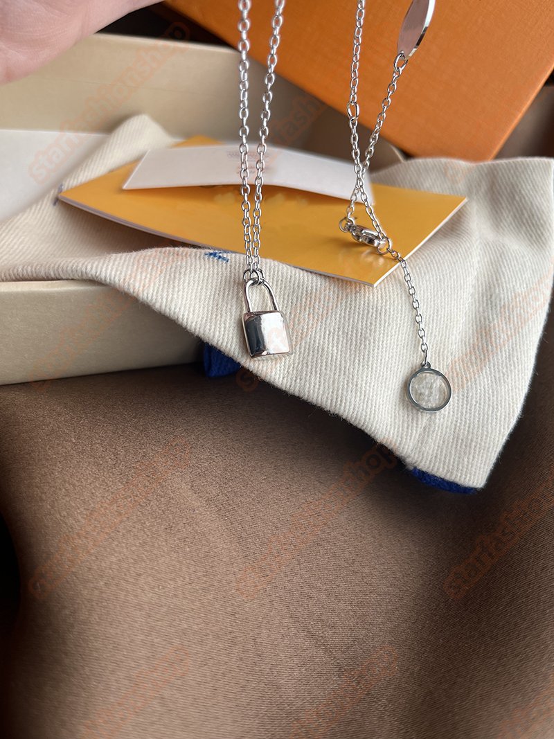 

Luxury Pendant Necklaces Designer For Men Women Gold Necklace Lock Hight Quality Party Wedding Lover Gift Hip Hop Jewelry